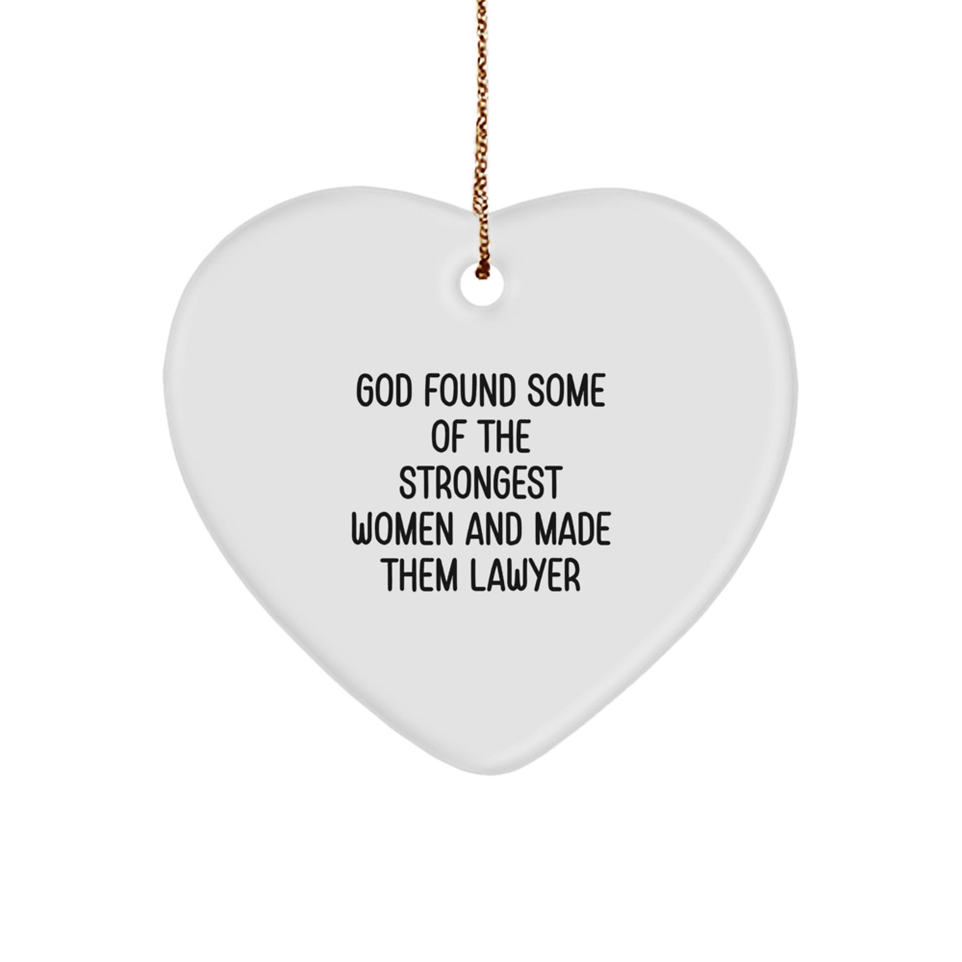 Funny Lawyer Heart Ornament Gifts from Men or Women for Lawyer Friends or Family Christmas Unique Gifts - Image 1