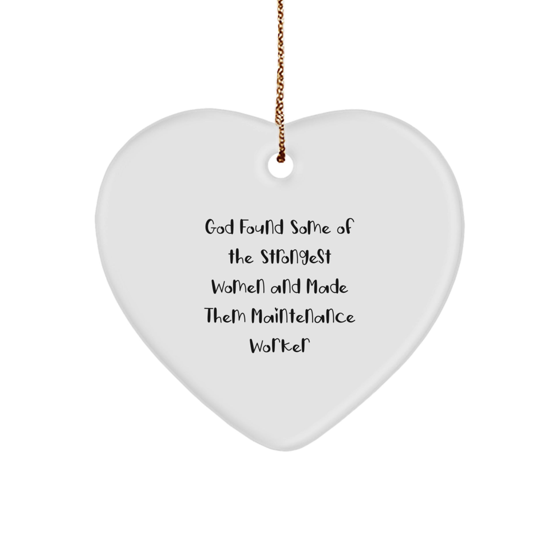 Funny Maintenance Worker Gifts from Women - Heart Ornament for Maintenance Worker Men Friends Coworkers Family Christmas Unique - Image 1