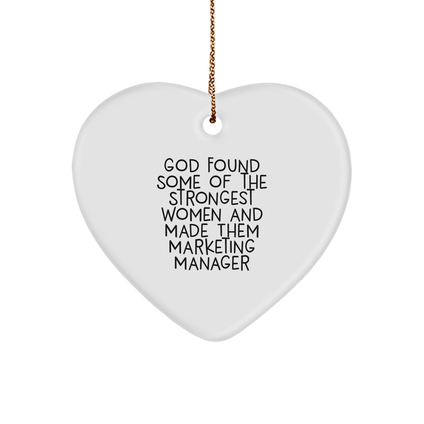 Funny Marketing Manager Gifts from Women - Heart Ornament for Christmas Unique Presents for Coworkers - Image 1