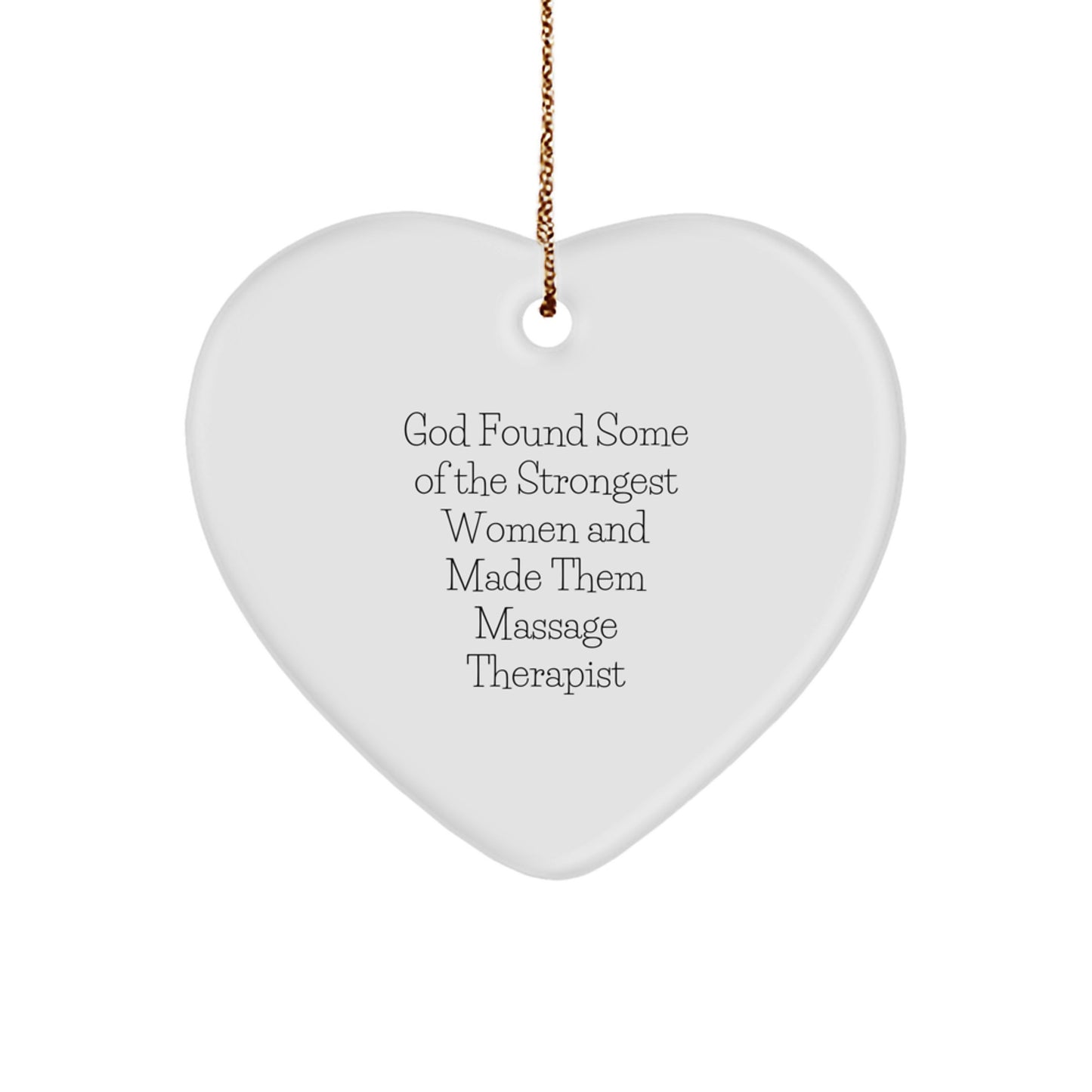 Funny Inspirational Massage Therapist Gifts for Women, Heart Ornament, Gifts from Women, Christmas Unique Gifts - Image 1