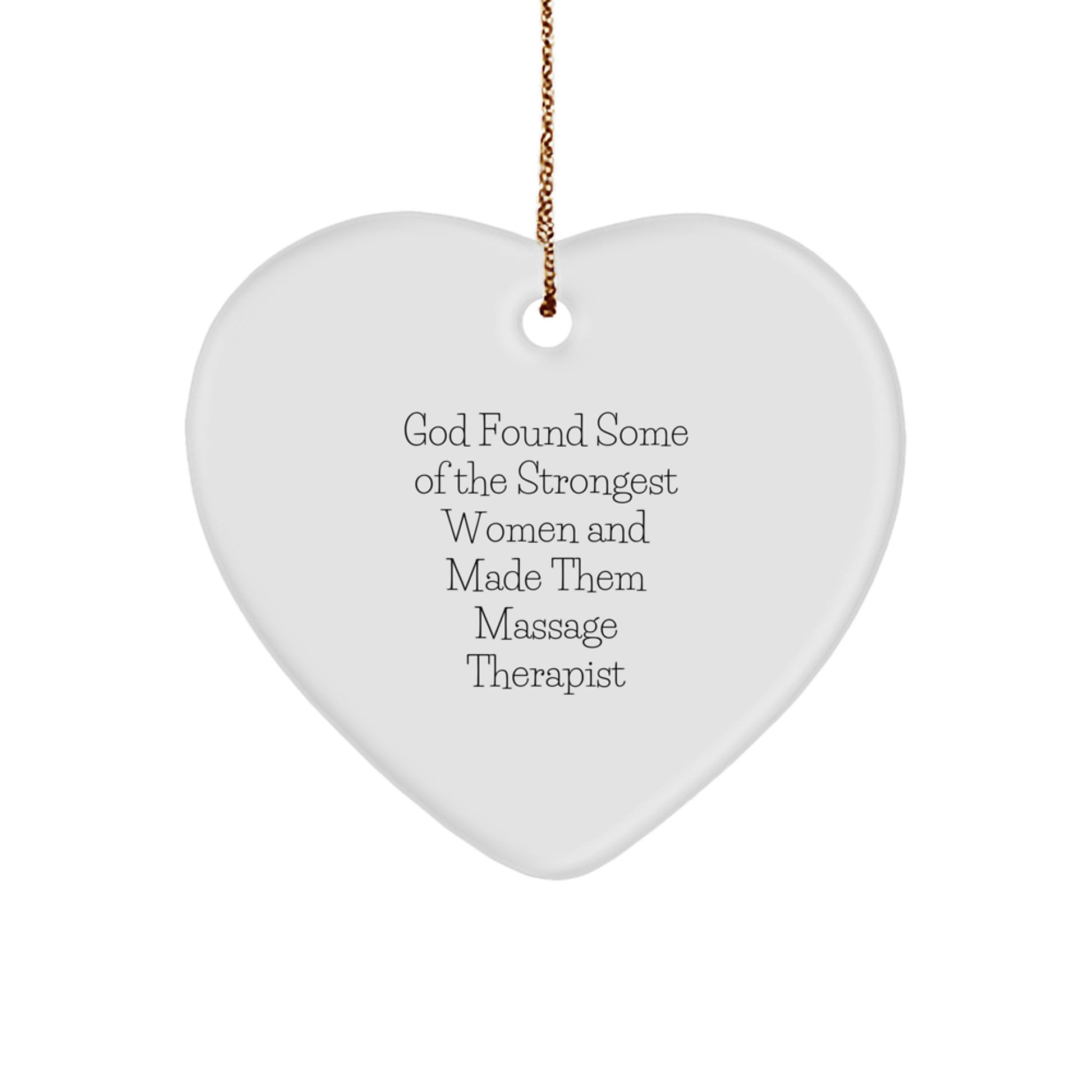 Funny Inspirational Massage Therapist Gifts for Women, Heart Ornament, Gifts from Women, Christmas Unique Gifts - Image 1