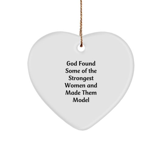 Funny Gift for Model Enthusiasts, Heart Ornament for Women, Christmas Unique Model Gifts from Friends, Funny Model Heart Ornament for Men, Inspirational Model Gifts - Image 1