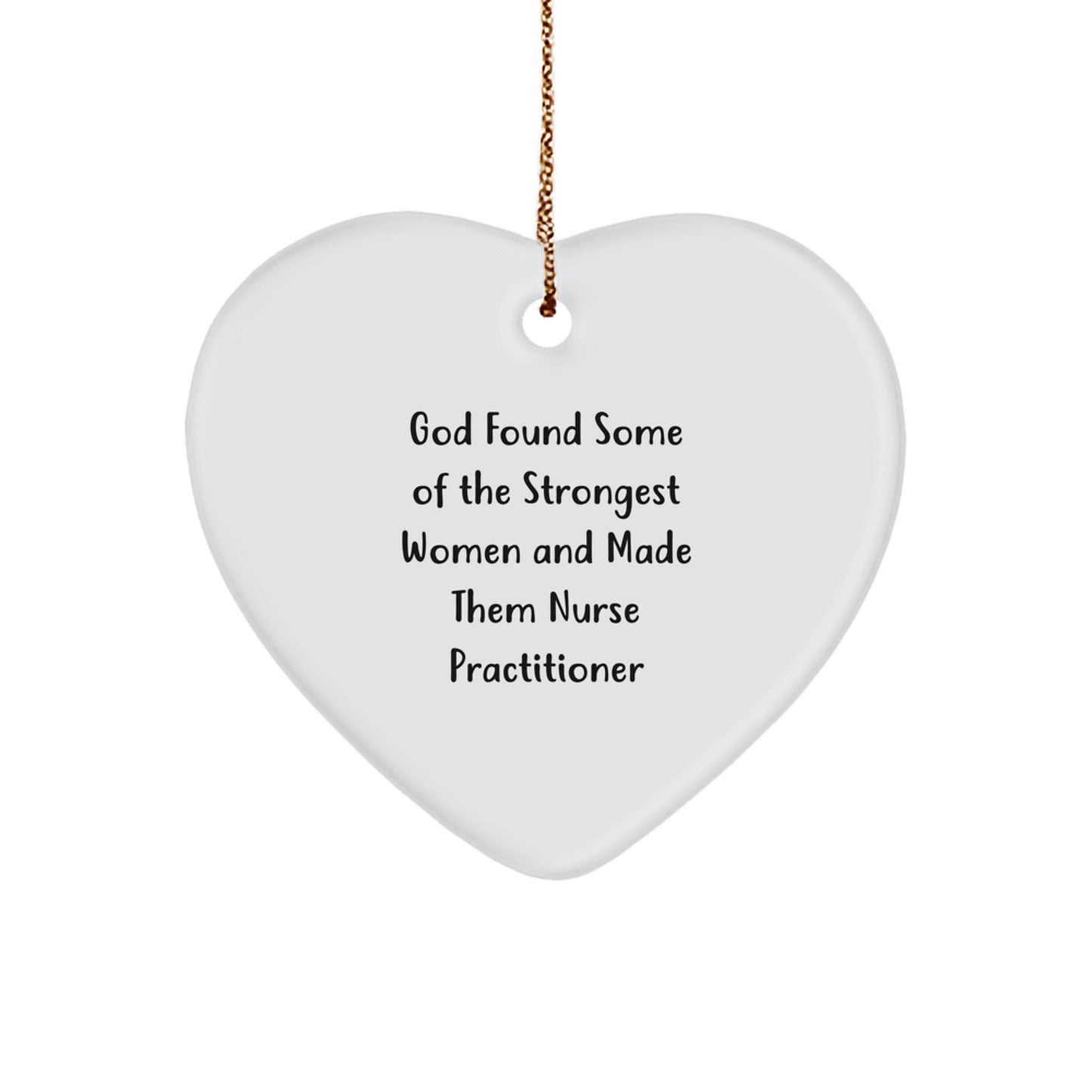 Funny Nurse Practitioner Gifts from Men - Heart Ornament for Christmas Unique Gifts for Nurse Practitioner Women Friends - Image 1
