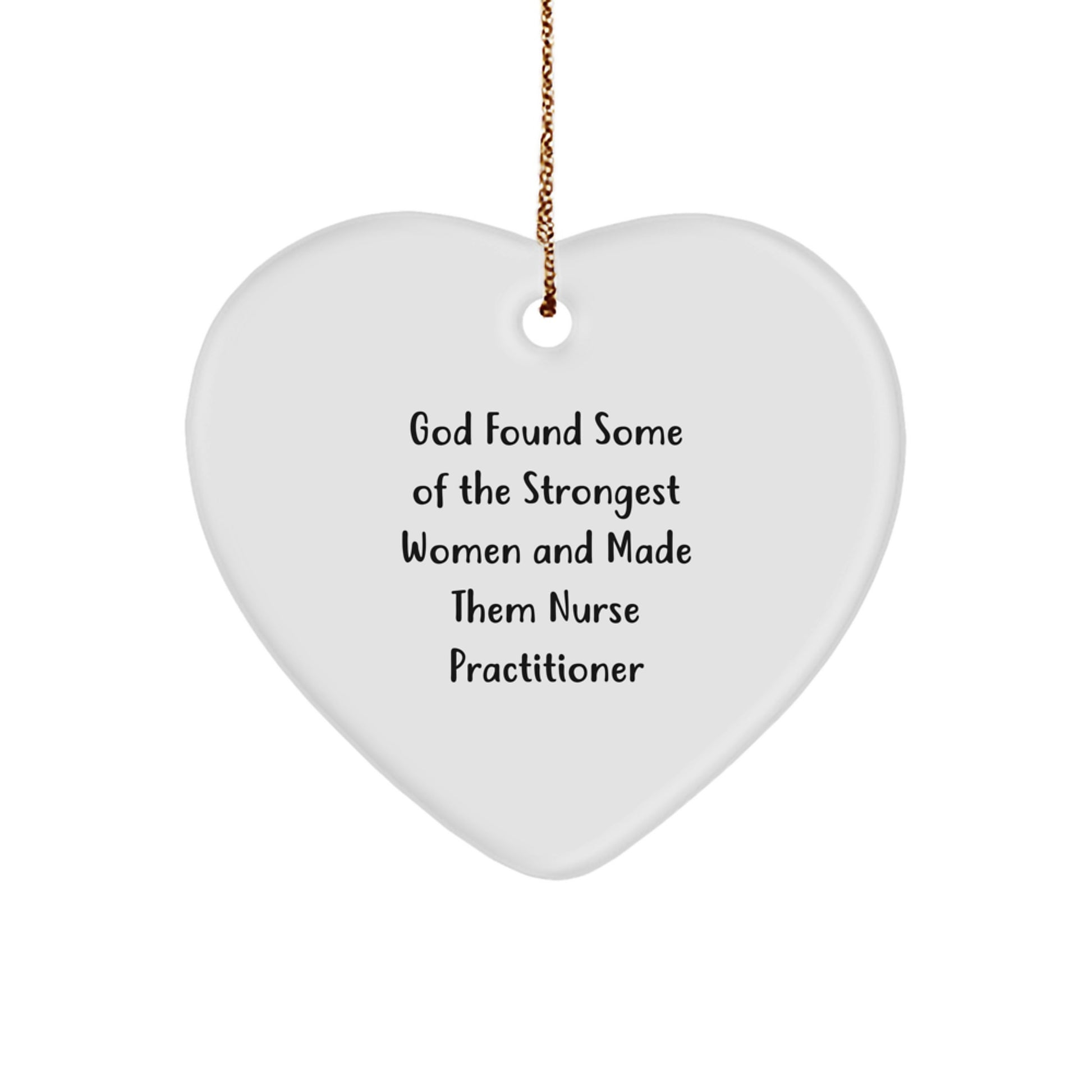 Funny Nurse Practitioner Gifts from Men - Heart Ornament for Christmas Unique Gifts for Nurse Practitioner Women Friends - Image 1