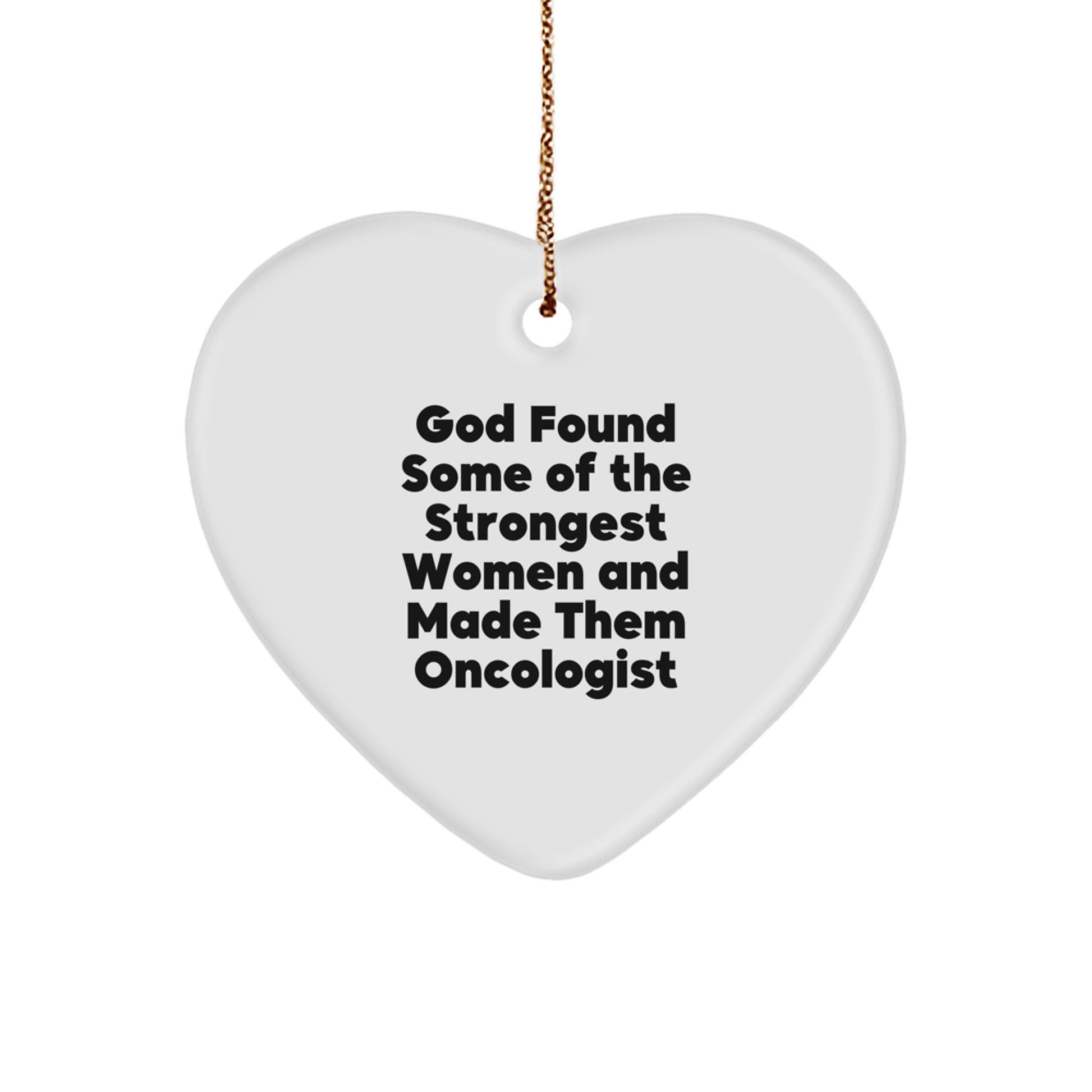 Funny Oncologist Gifts, Heart Ornament for Women, Christmas Unique Gifts from Men to Oncologist, Inspirational Heart Shape Decor - Image 1