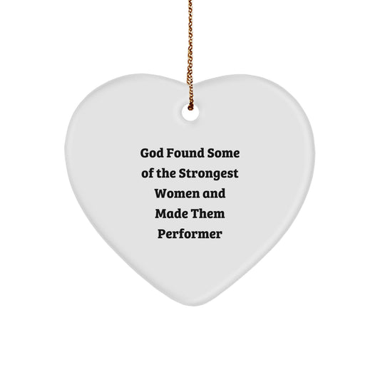 Funny Performer Heart Ornament Gifts from Men to Women Friends Coworkers Family for Christmas Unique Decorations - Image 1