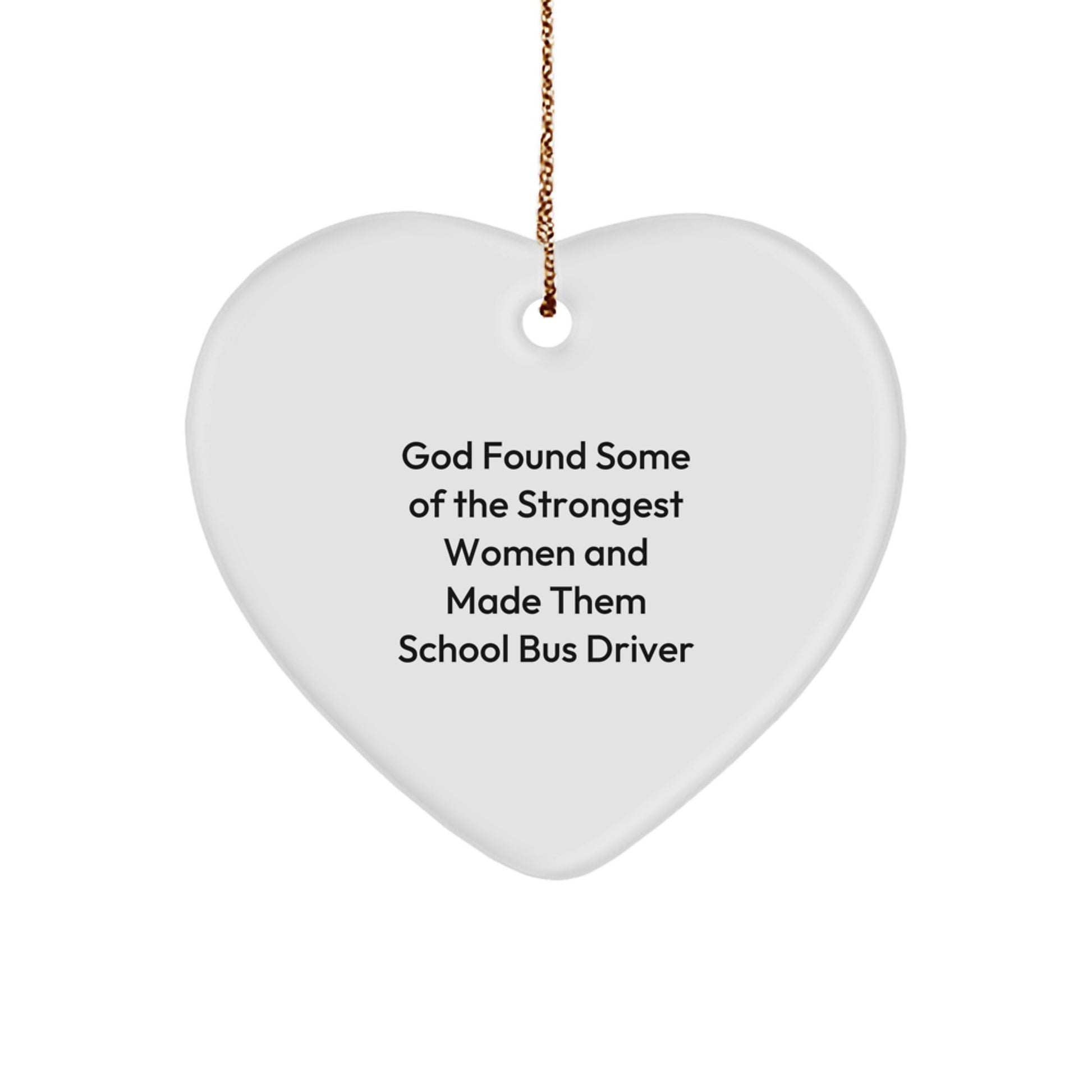 Funny School Bus Driver Heart Ornaments Gifts from Men to School Bus Driver Coworker Friends - Image 1