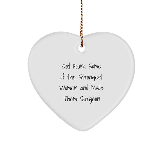 Funny Surgeon Gifts from Friends - Gifts for Surgeon Women - Heart Ornament Christmas Unique Gifts - Image 1
