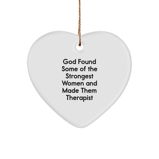 Funny Inspirational Therapist Heart Ornament Gifts from Women for Therapist Christmas Unique Gifts - Image 1