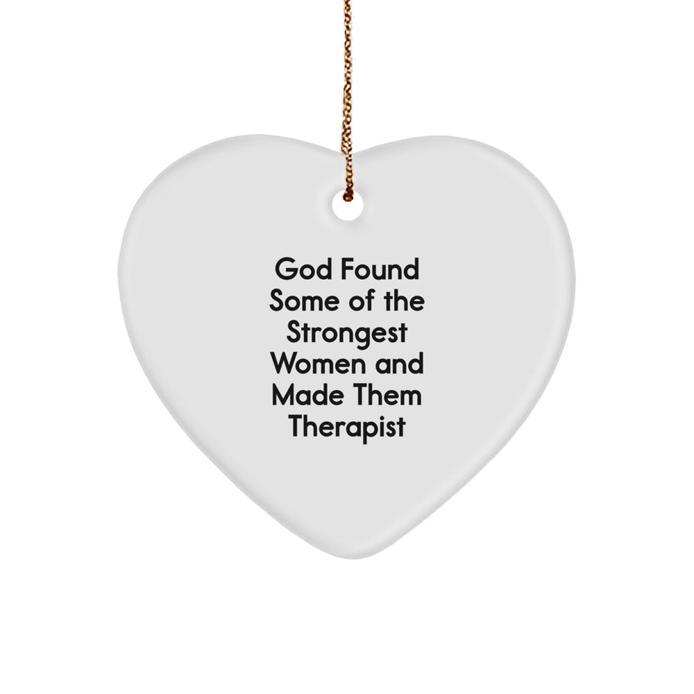 Funny Inspirational Therapist Heart Ornament Gifts from Women for Therapist Christmas Unique Gifts - Image 1