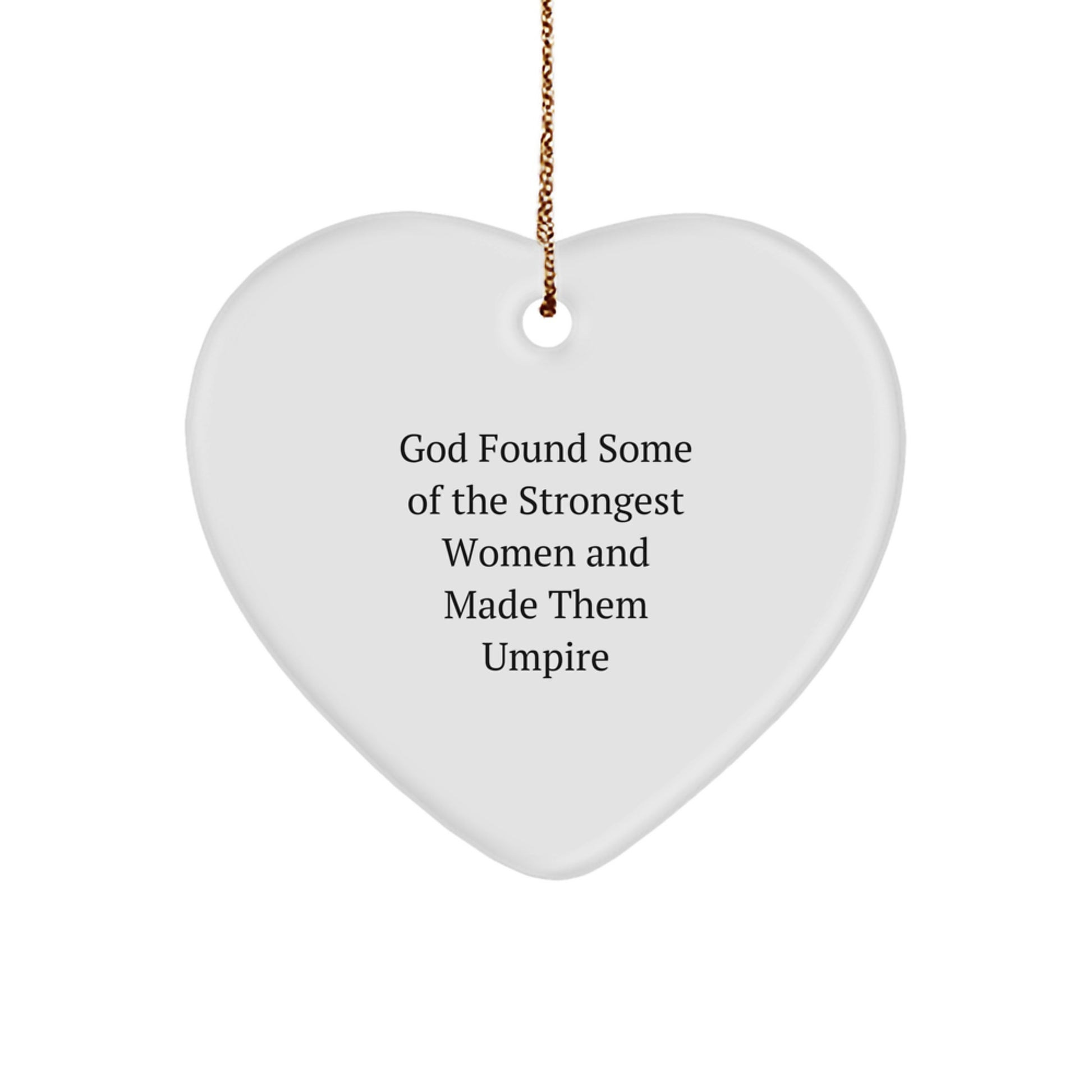Funny Umpire Gifts from Men to Women for Christmas Unique Umpire Heart Ornament Gifts - Image 1