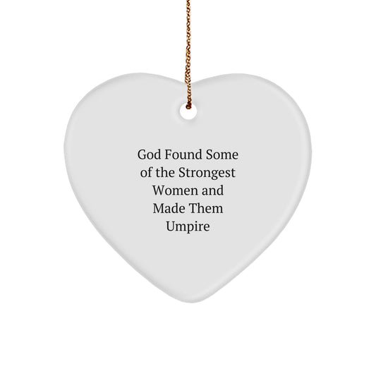 Funny Umpire Gifts from Men to Women for Christmas Unique Umpire Heart Ornament Gifts - Image 1