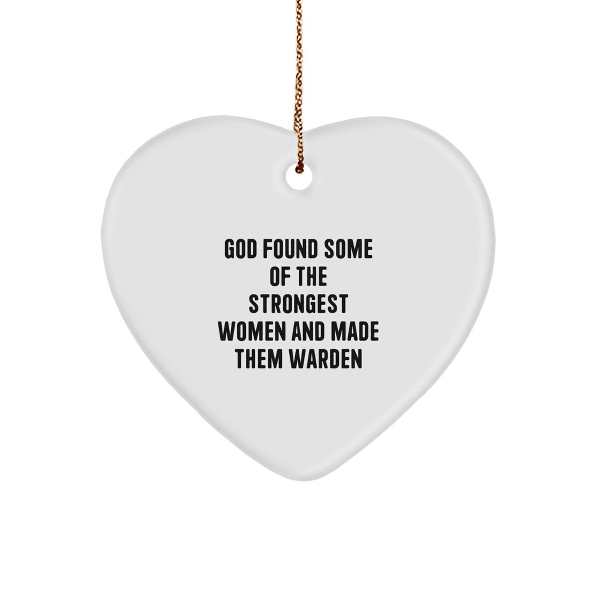Warden Keepsake Heart Durable Christmas Ornament for Him Gift - Image 1