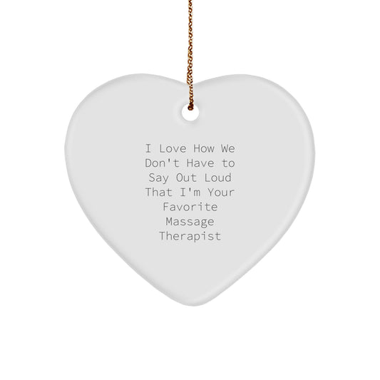 Funny Massage Therapist Gifts from Friends and Family - Heart Ornament for the Favorite Massage Therapist - Christmas Unique Gifts for Massage Therapist - Image 1