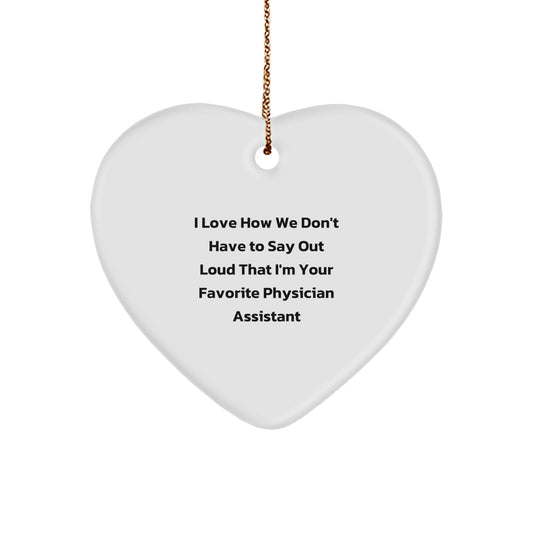  Funny Physician Assistant Heart Ornament Gifts from Family for Favorite PA on Christmas Unique Gifts - Image 1