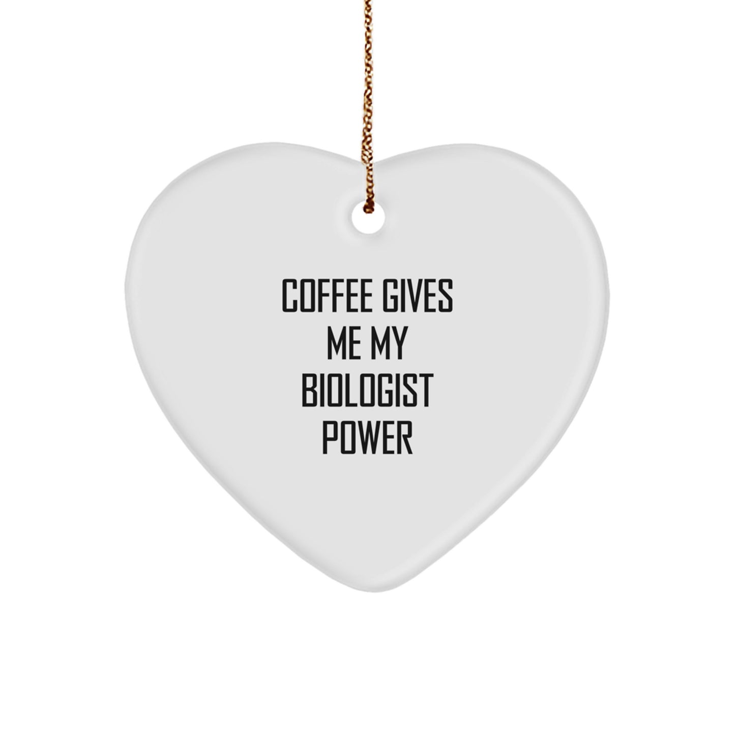 Playful Biologist Heart Christmas Ornament for Friends Gift - Image 1