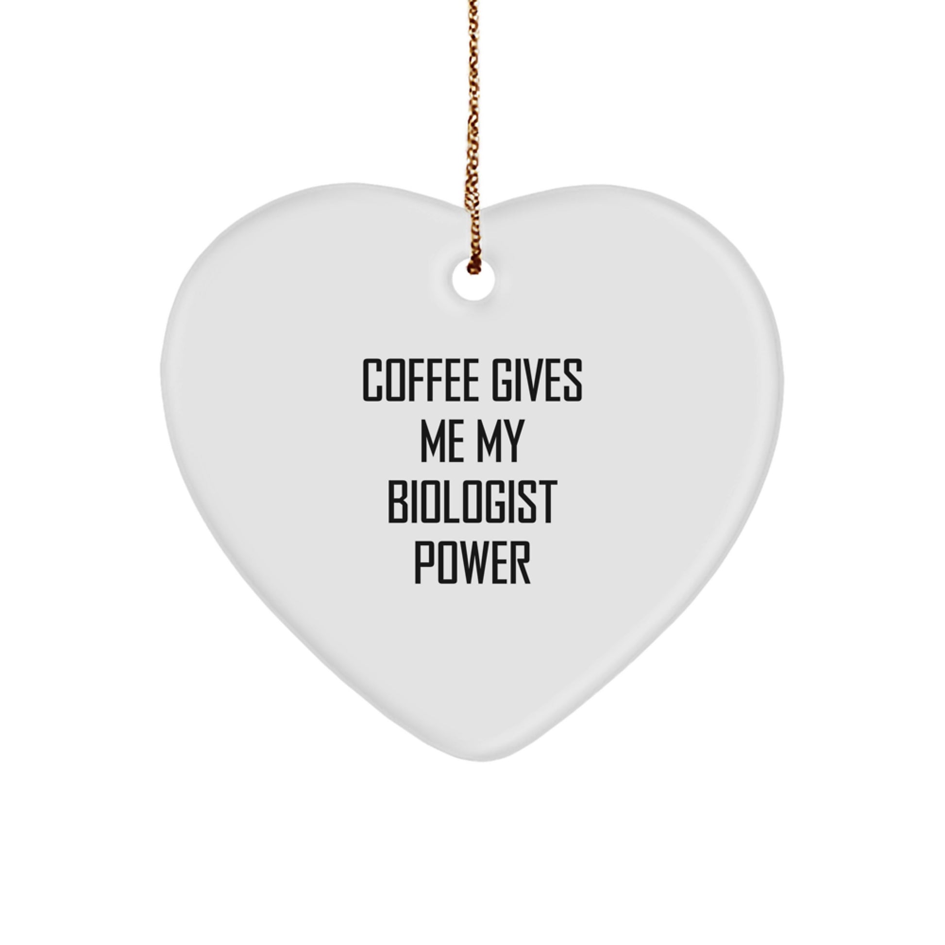Playful Biologist Heart Christmas Ornament for Friends Gift - Image 1