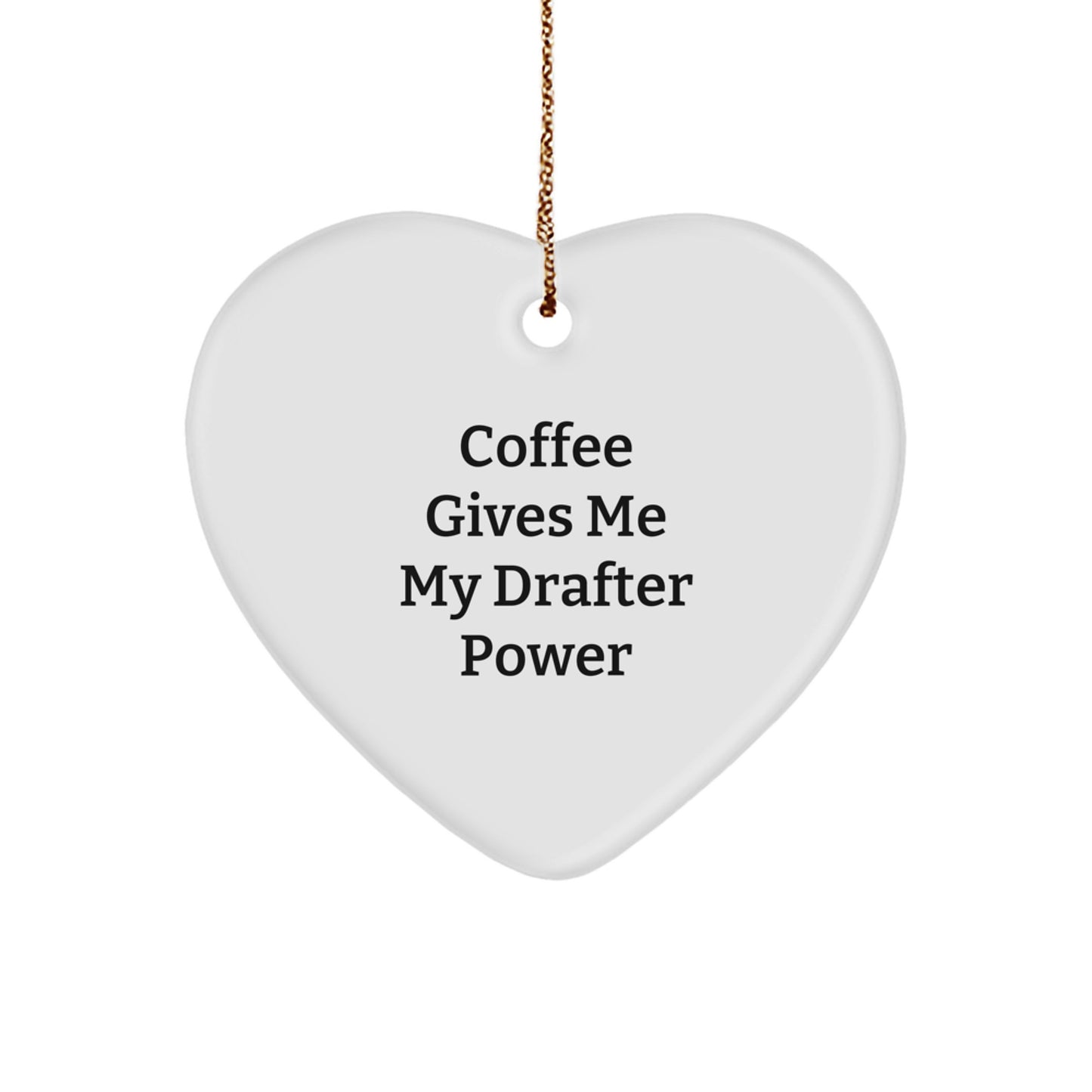 Funny Heart Ornament for Drafter Lovers, Gifts from Friends and Family, Unique Christmas Memorable Presents for Men and Women - Image 1