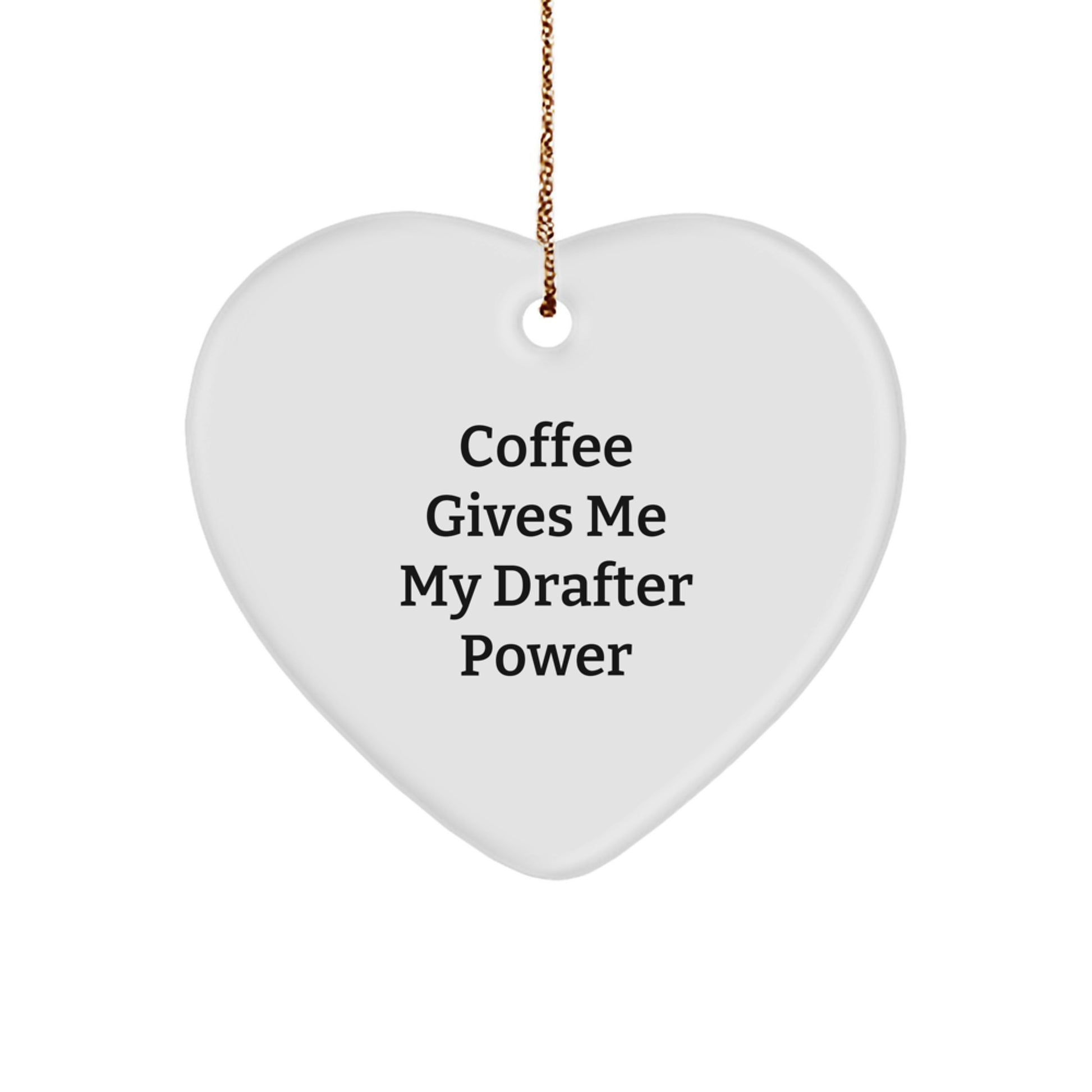 Funny Heart Ornament for Drafter Lovers, Gifts from Friends and Family, Unique Christmas Memorable Presents for Men and Women - Image 1