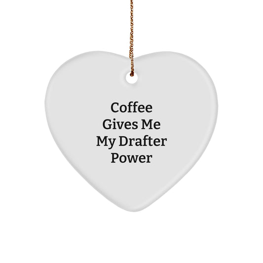 Funny Heart Ornament for Drafter Lovers, Gifts from Friends and Family, Unique Christmas Memorable Presents for Men and Women - Image 1