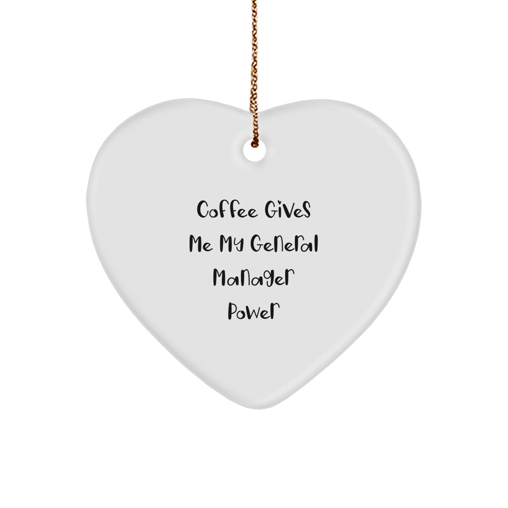 General Manager Keepsake Christmas Ornament for Him Coffee Power Gift - Image 1