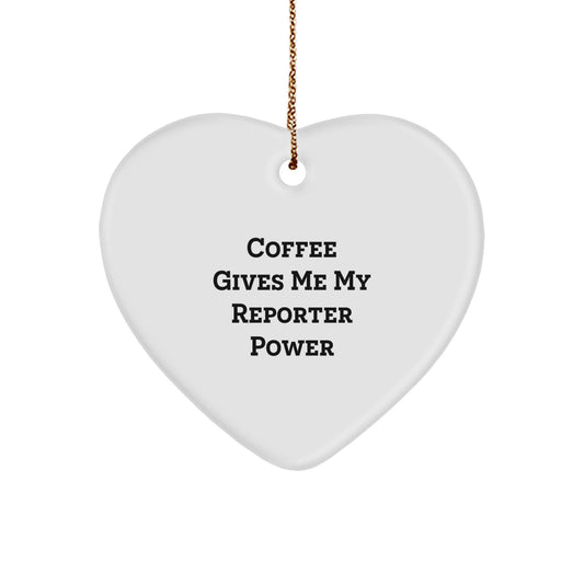 Funny Reporter Heart Ornament Gifts from Friends, for Reporter, Christmas Unique Gifts - Image 1