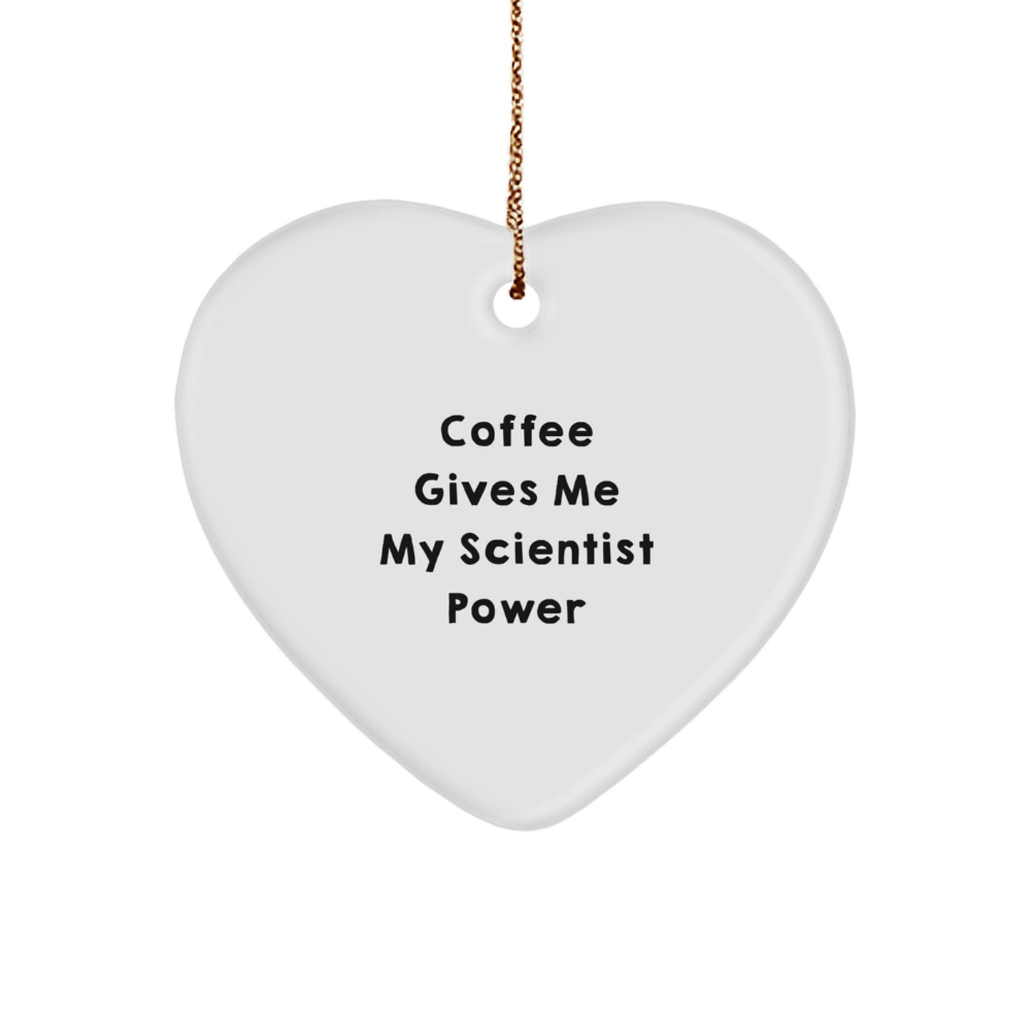 Funny Scientist Heart Ornament Gifts from Men for Christmas Unique Scientist Decor - Image 1