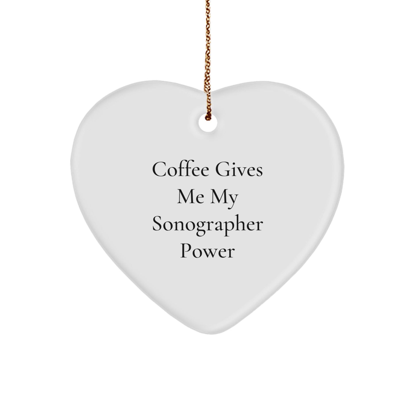 Funny Sonographer Heart Ornament Gifts from Men to Sonographer Friends for Christmas - Image 1