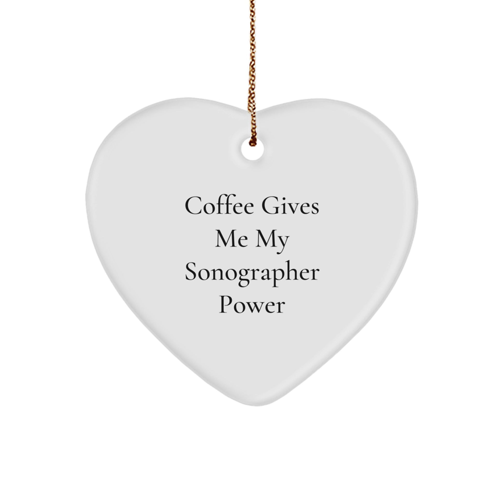 Funny Sonographer Heart Ornament Gifts from Men to Sonographer Friends for Christmas - Image 1
