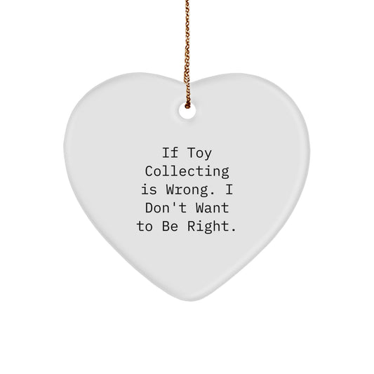 Funny Toy Collecting Gifts from Friends and Family - Heart Ornament Christmas Unique Presents for Toy Collecting Enthusiasts - Image 1