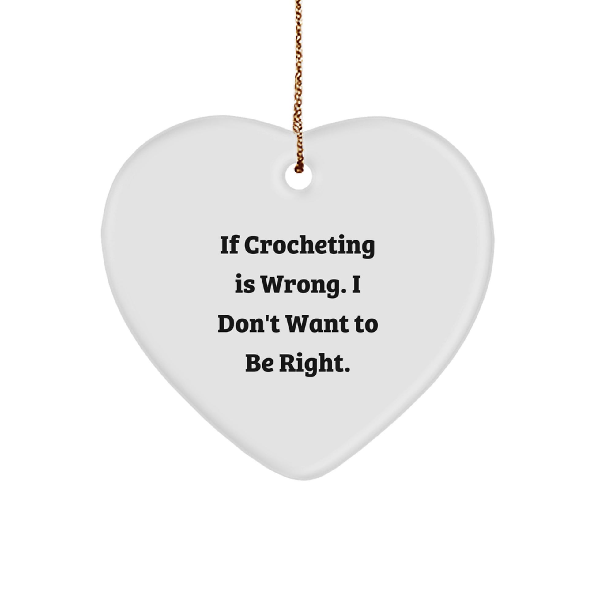 Christmas Unique Gift Crocheting Heart Ornament for Her Present Bright - Image 1