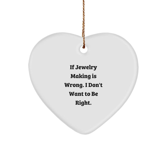 Funny Jewelry Making Heart Ornament Gifts from Friends to Jewelry Making Enthusiasts, Cute Christmas Unique Gifts for Women, Men, Family, Friends, Coworkers - Image 1