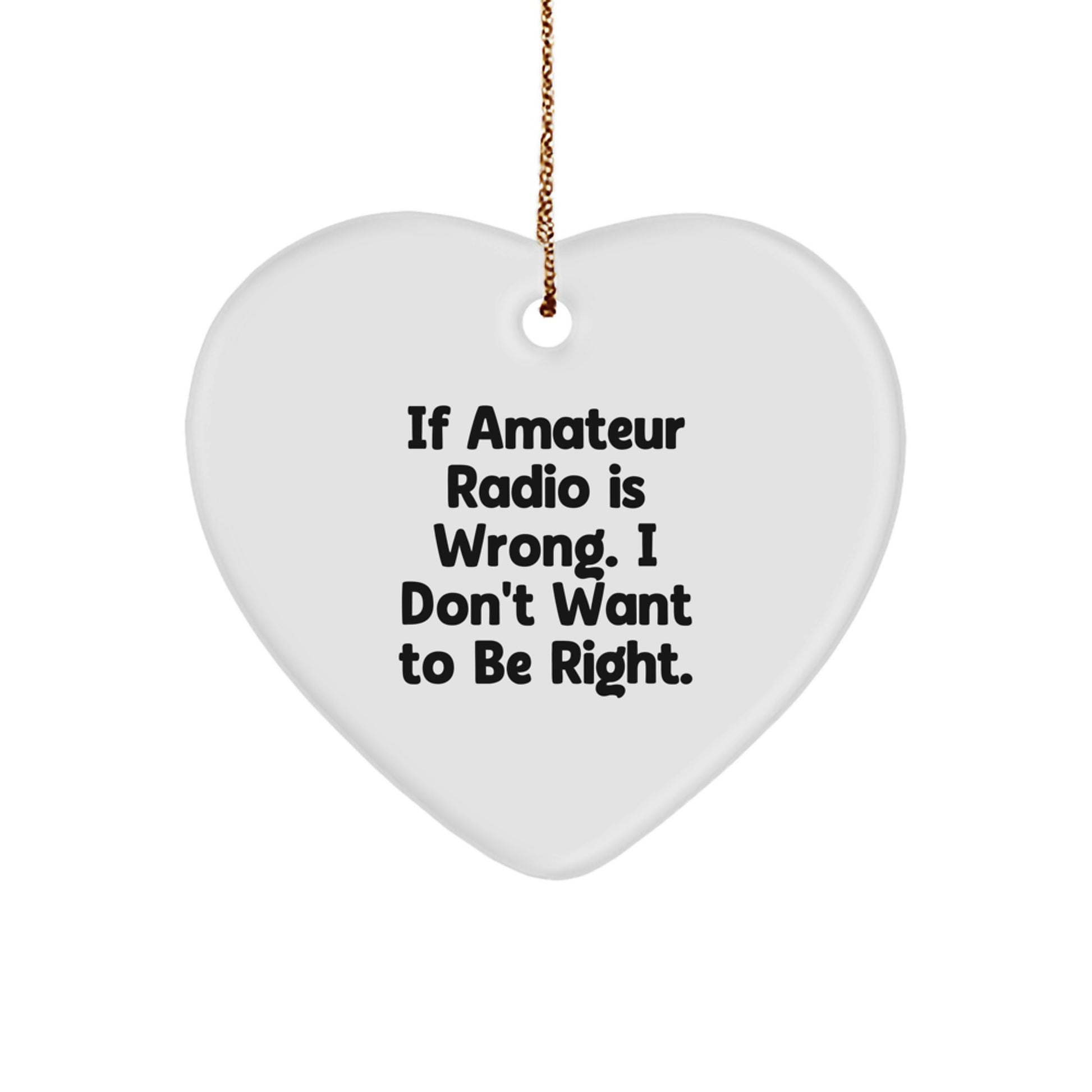 Funny Amateur Radio Gifts for Amateur Radio Enthusiasts, Heart Ornament Gifts from Men to Amateur Radio Friends - Image 1