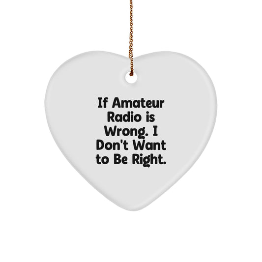 Funny Amateur Radio Gifts for Amateur Radio Enthusiasts, Heart Ornament Gifts from Men to Amateur Radio Friends - Image 1