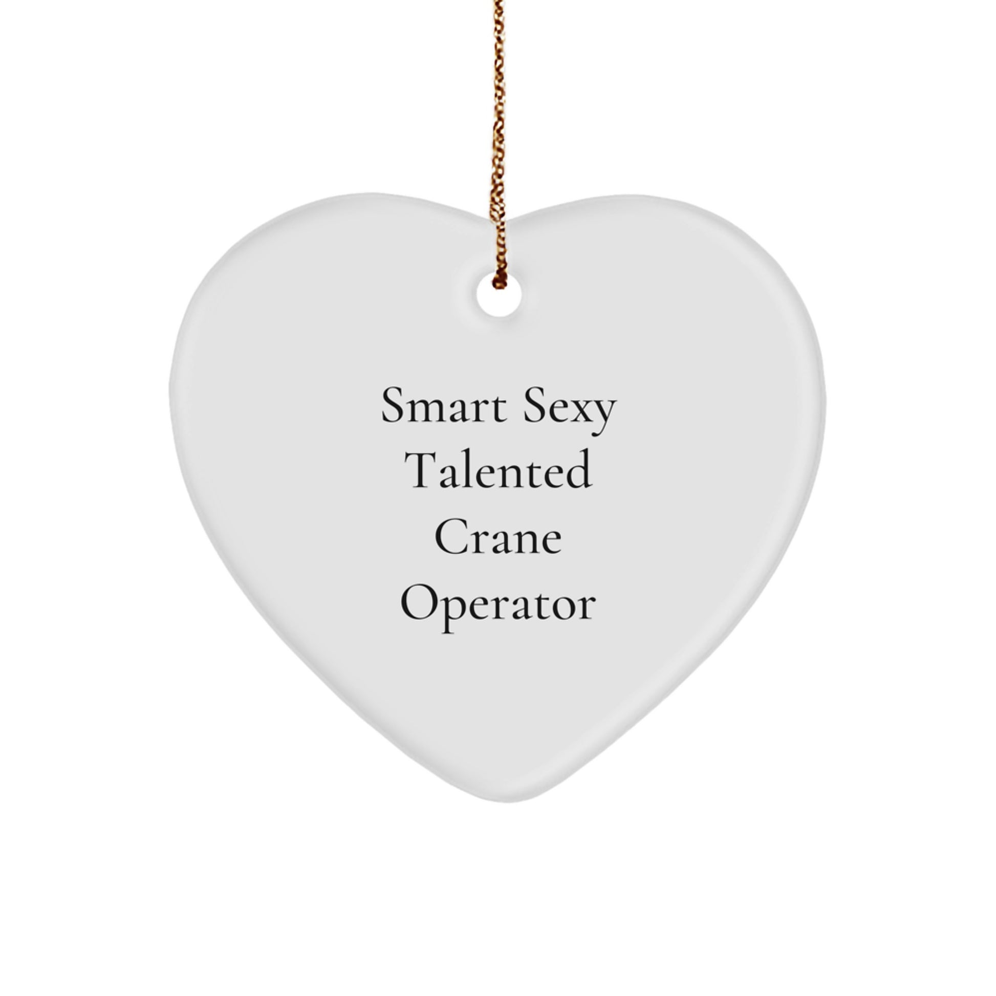 Funny Crane Operator Heart Ornament Gifts from Friends and Family for Men and Women - Smart Sexy Talented - Image 1