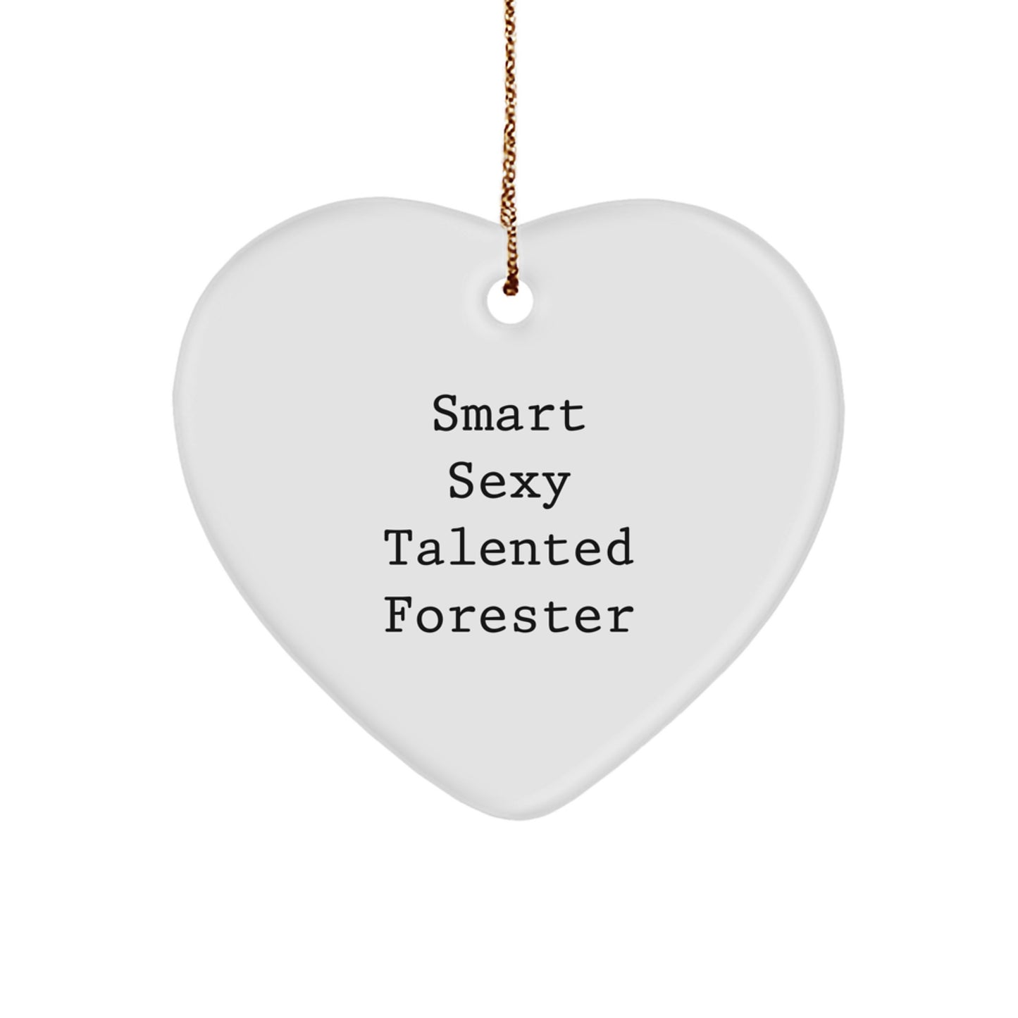 Funny Forester Gifts, Heart Ornament for Forester Enthusiast, Christmas Unique Gifts from Friends - Image 1