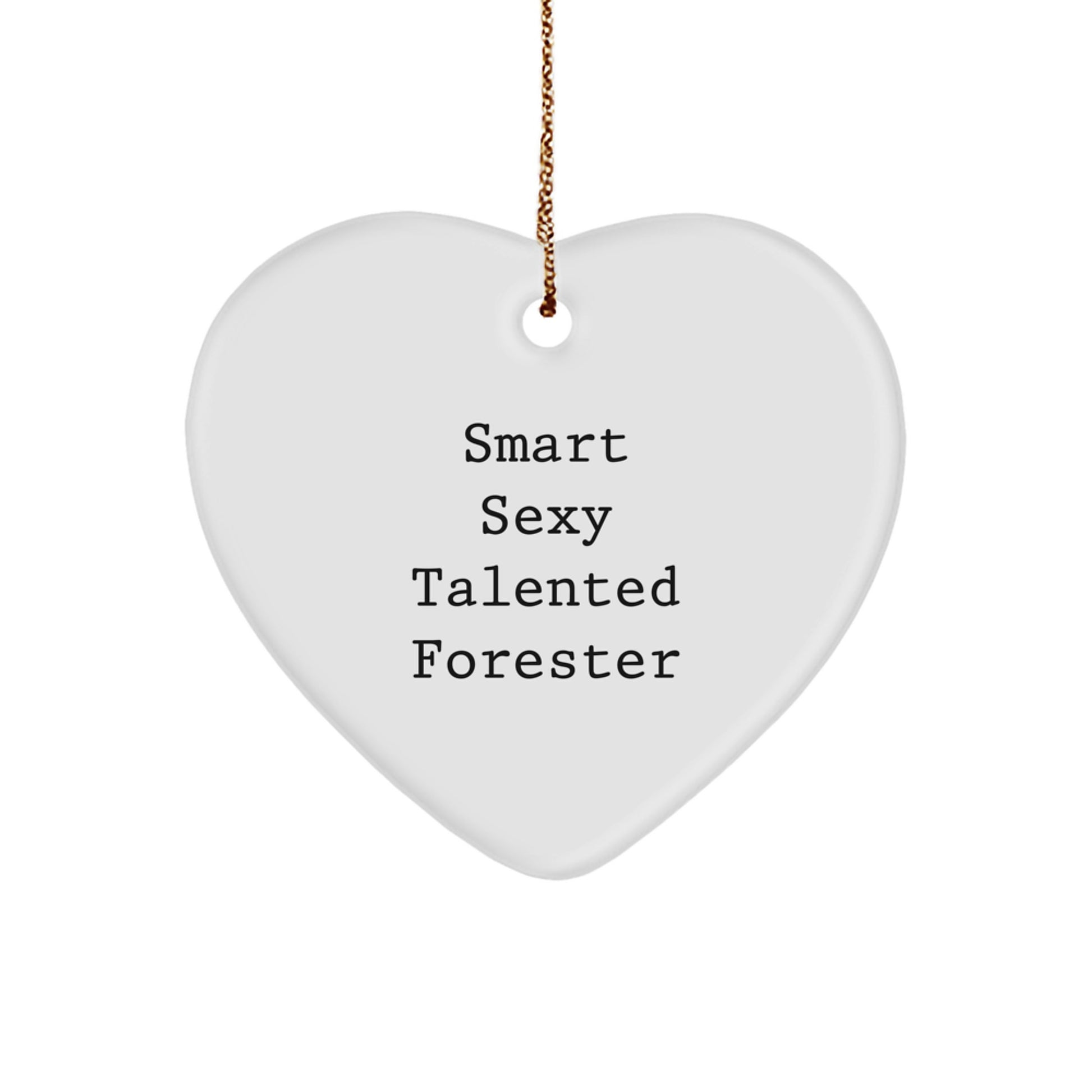 Funny Forester Gifts, Heart Ornament for Forester Enthusiast, Christmas Unique Gifts from Friends - Image 1
