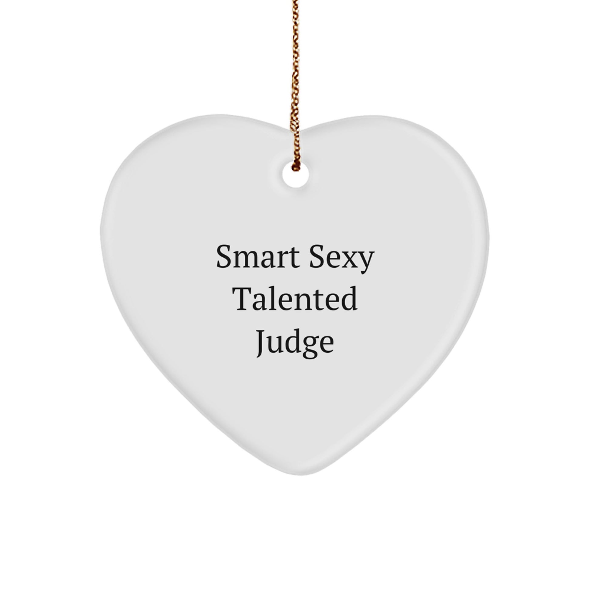 Funny Judge Heart Ornament Gifts from Friends for Christmas Unique Judge Decorations - Image 1