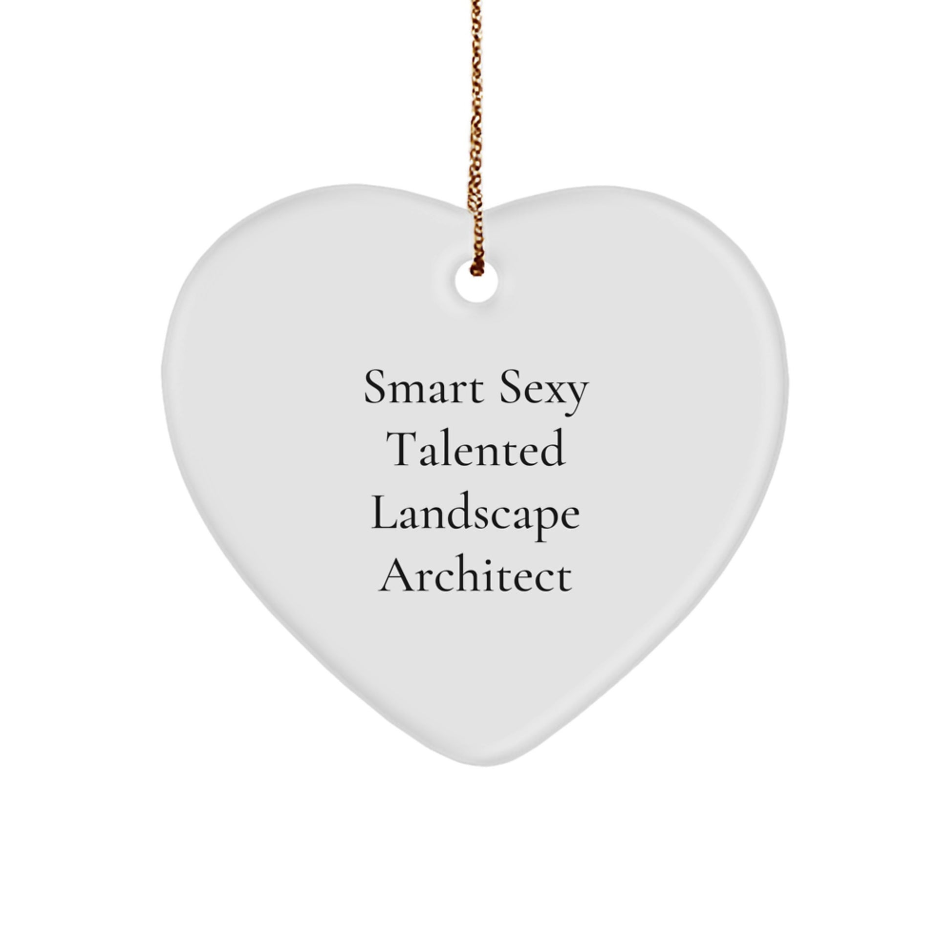 Smart Sexy Talented Landscape Architect Christmas Heart Ornament Gifts from Friends for Landscape Architect Men - Image 1