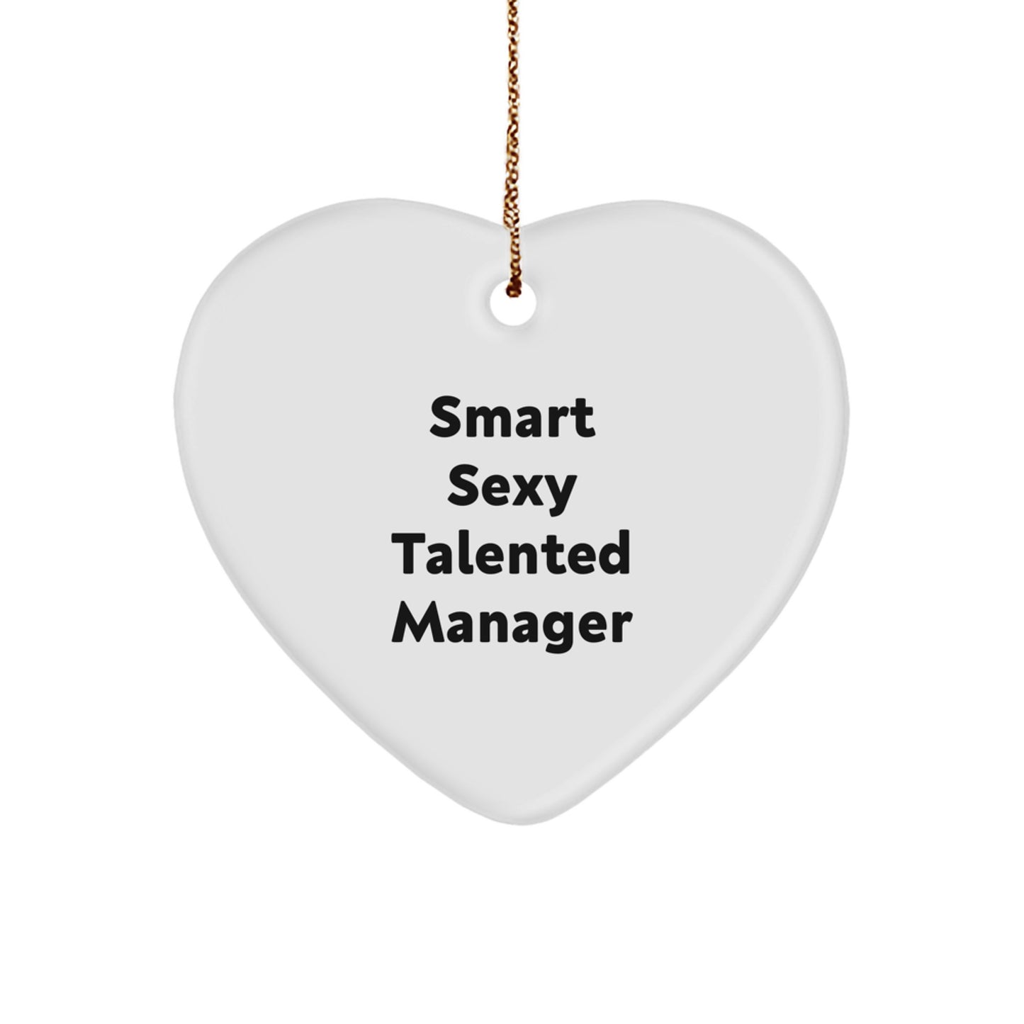 Funny Manager Gifts from Friends for Manager - Heart Ornament, Christmas Unique Presents for Her Him - Image 1