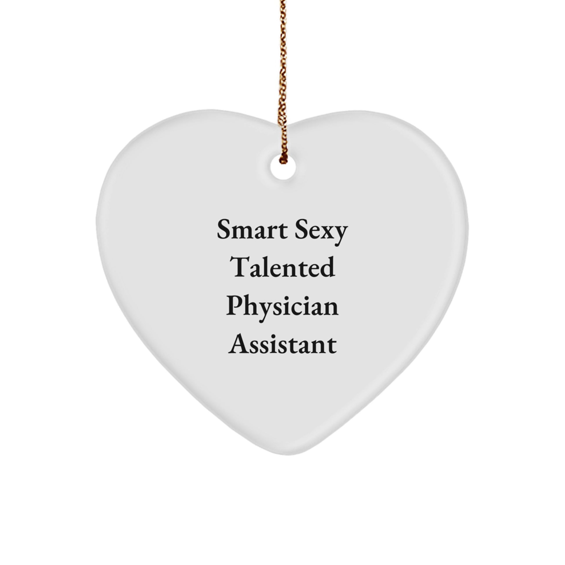 Gifts from Men for Smart Sexy Talented Physician Assistant - Funny Heart Ornament for Christmas Unique Gifts - Image 1