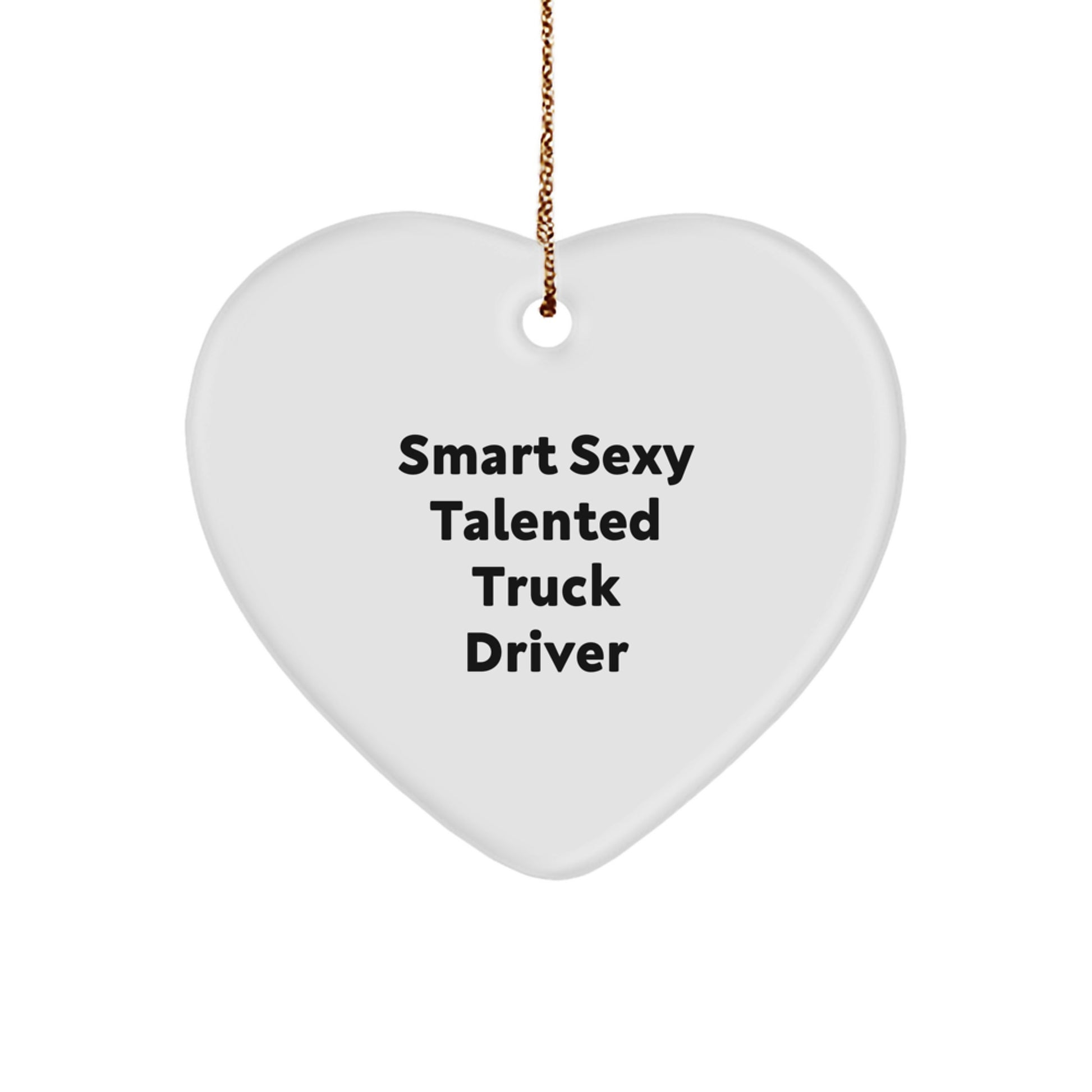 Funny Truck Driver Heart Ornament Gifts from Men Women for Truck Driver Christmas Unique Gifts - Image 1