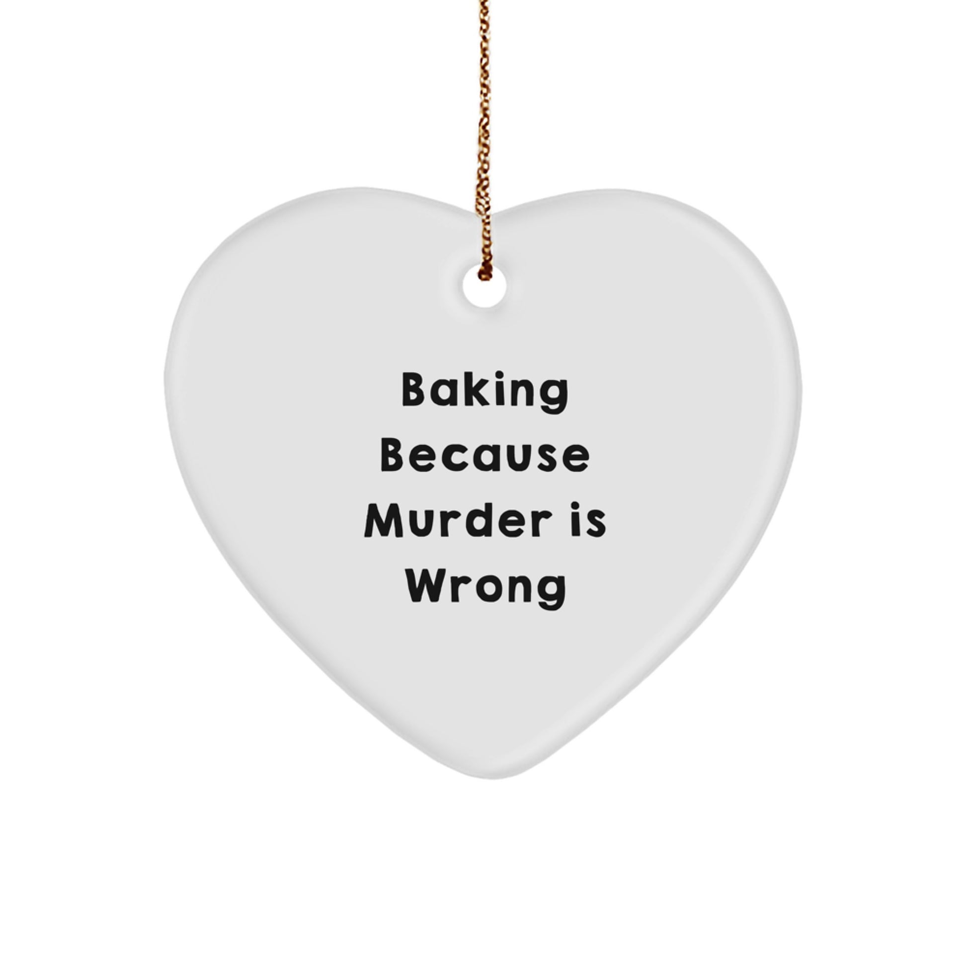 Funny Baking Heart Ornament Gifts from Men to Baking Lovers, Christmas Unique Presents for Baking Enthusiasts, Heart Shaped Decoration - Image 1