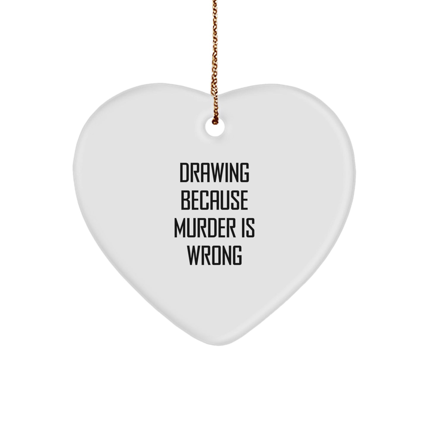 Sassy Drawing Christmas Ornament Novelty Bright Gift for Friends - Image 1