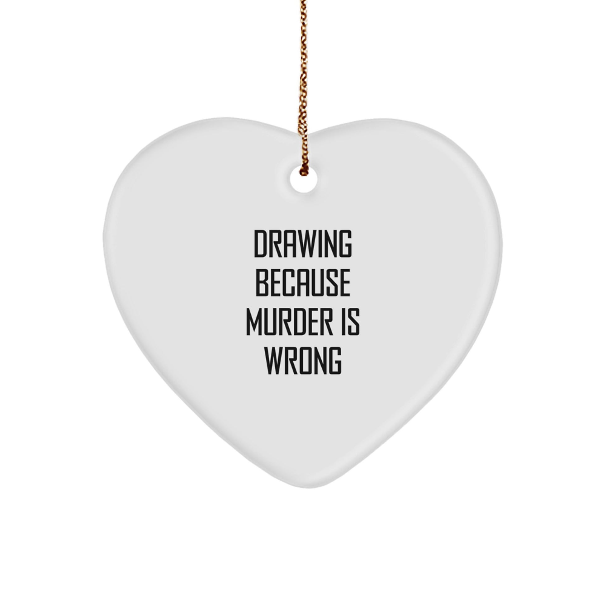 Sassy Drawing Christmas Ornament Novelty Bright Gift for Friends - Image 1