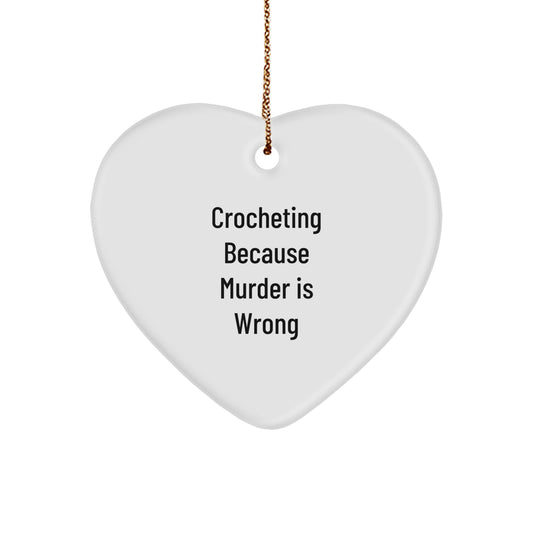 Crocheting Heart Christmas Ornament for Happy Kids Favorite Gift - Image 1