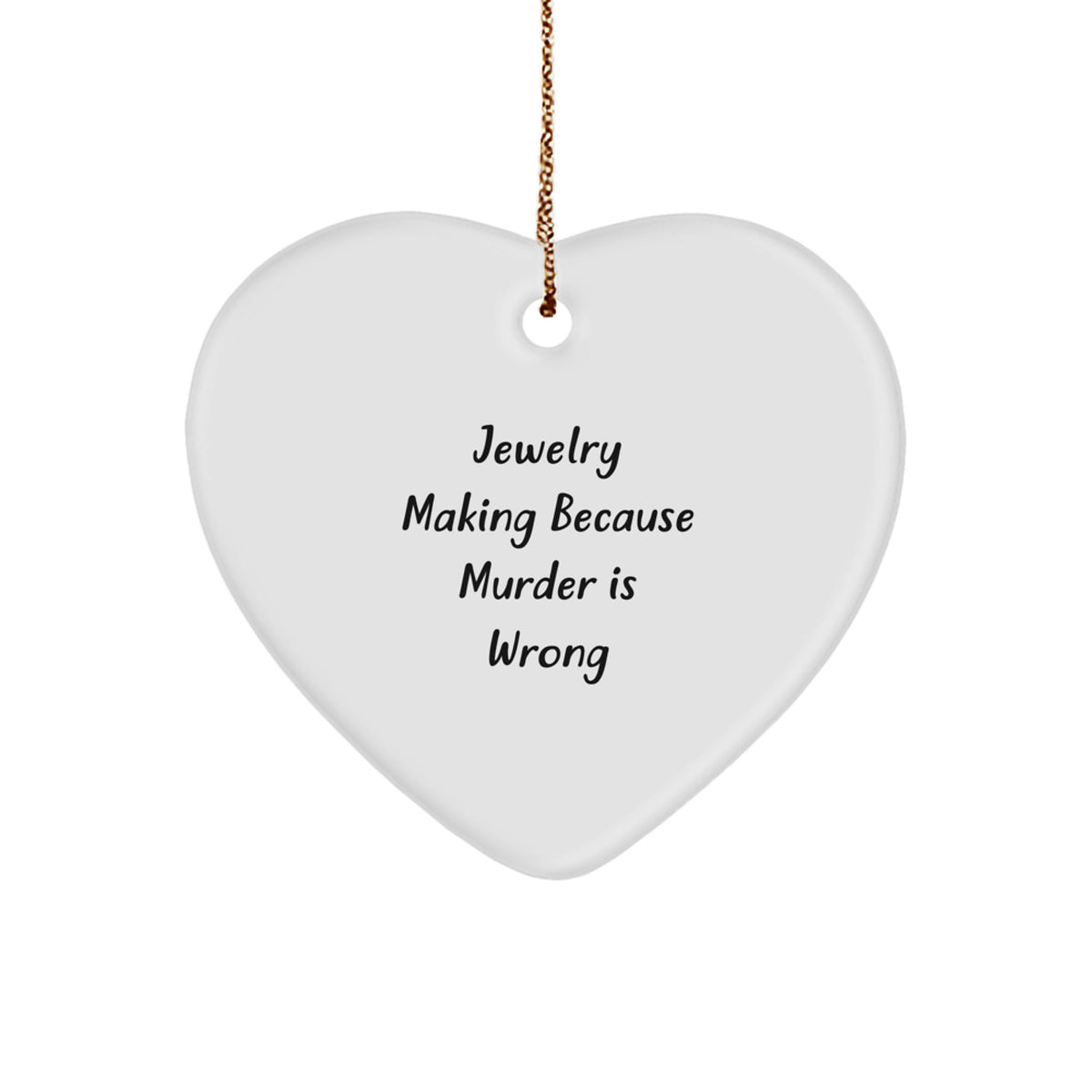 Jewelry Making Inspirational Heart Ornament Funny Quote Gifts from Friends for Women - Image 1