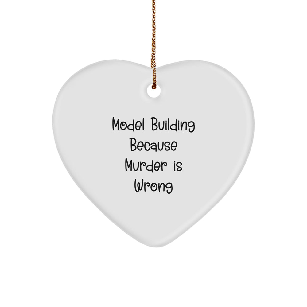Model Building Heart Ornament Funny Gifts from Friends for Model Building Enthusiasts on Christmas Unique - Image 1