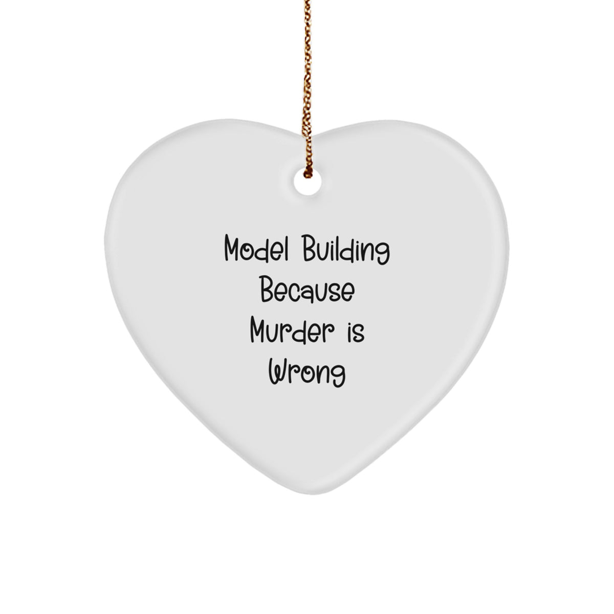 Model Building Heart Ornament Funny Gifts from Friends for Model Building Enthusiasts on Christmas Unique - Image 1