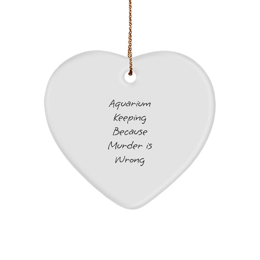 Gifts from Family and Friends for Aquarium Keeping Enthusiasts, Funny Heart Ornament, Christmas Unique Decorations - Image 1